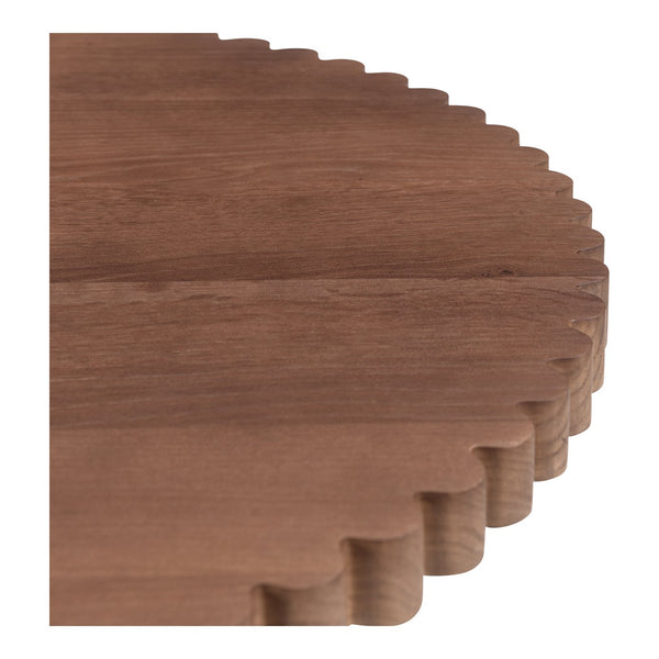 Moe's Home Nomi Cafe Table With Wave Detailing And Antiqued-brass Base – Stylish, Unique Design For Any Space Brown Solid Oak Top,Antiqued,Brass Iron
Base Jd-1066-03-0