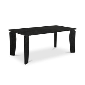 Moe's Home Satona Dining Table: Modern Elegance With Unique Marble Top And Acacia Wood Frame For 6 People Black Black Marble Tabletop,Acacia Wood Base Jd-1072-02-0
