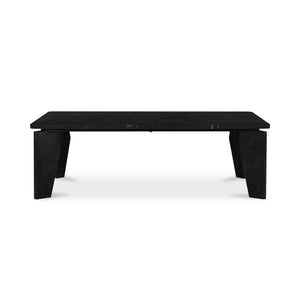 Moe's Home Satona Coffee Table With Modern Elegance, Unique Marble Design & Durable Acacia Wood Base Black Black Marble,Acacia Wood Base Jd-1074-02-0
