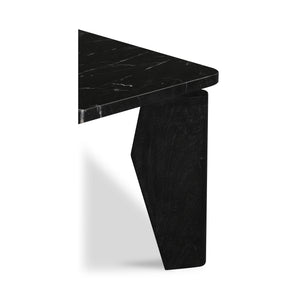 Moe's Home Satona Coffee Table With Modern Elegance, Unique Marble Design & Durable Acacia Wood Base Black Black Marble,Acacia Wood Base Jd-1074-02-0