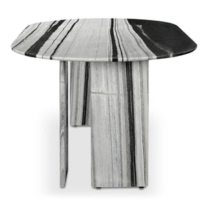 Moe's Home Celia Oval Dining Table With Panda Marble Top – Elegant, Contemporary Design For Modern Dining Spaces Multicolor Panda White Marble,Mdf
Support Underneath Tabletop Jd-1075-37-0