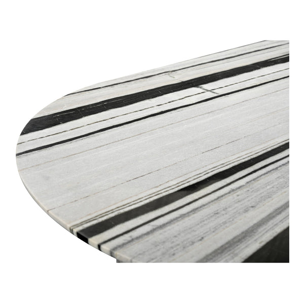 Moe's Home Celia Oval Dining Table With Panda Marble Top – Elegant, Contemporary Design For Modern Dining Spaces Multicolor Panda White Marble,Mdf
Support Underneath Tabletop Jd-1075-37-0