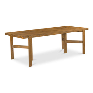 Moe's Home Workshop Dining Table - Rustic Mango Wood Design With Clean Lines, Seats 6, Unique Character Brown Mango Wood Jd-1084-03