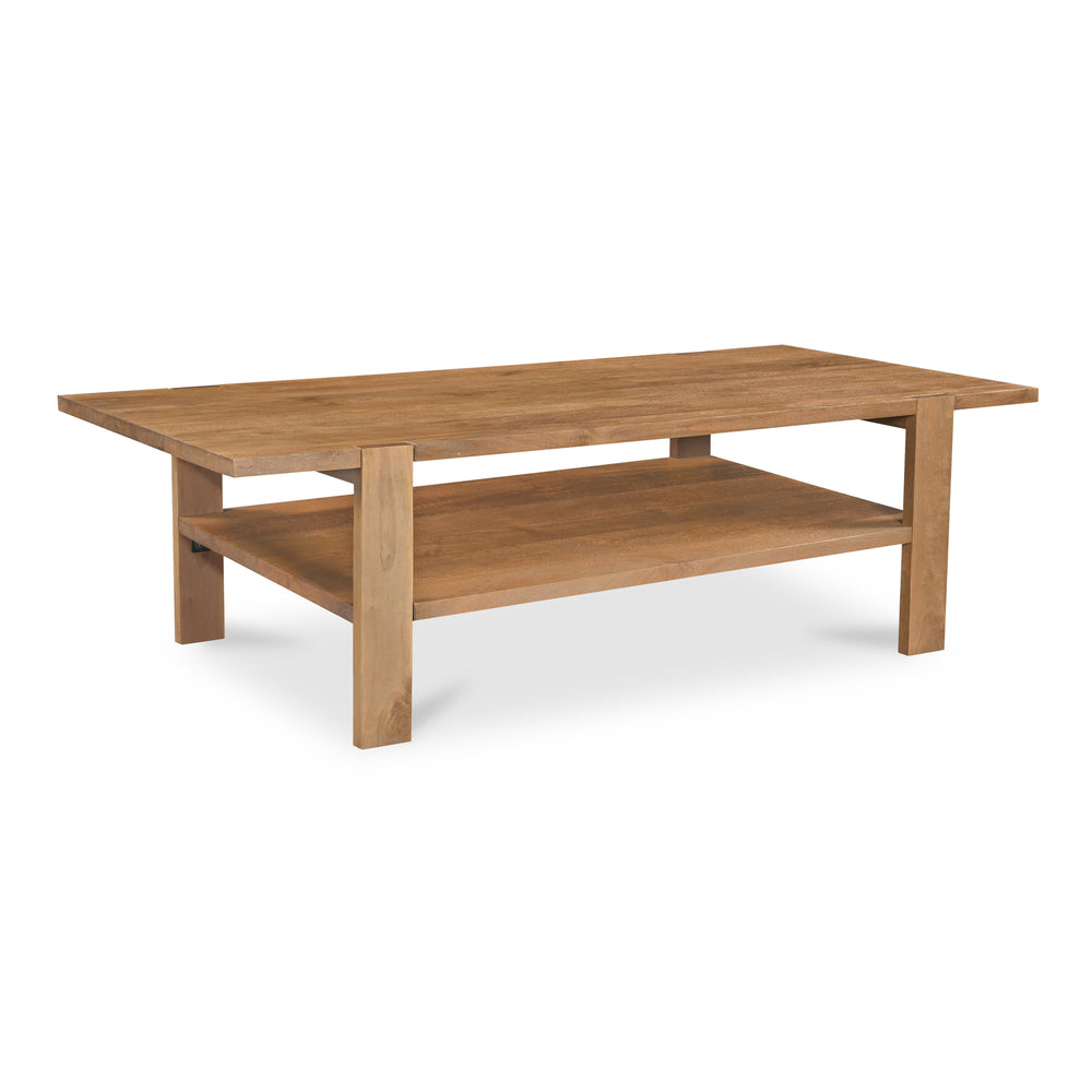 Moe's Home Workshop Coffee Table - Rustic Mango Wood Design With Clean Lines And Unique Joinery Detailing Brown Mango Wood Jd-1085-03
