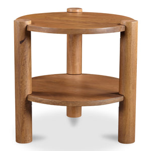 Moe's Home Olsen Vintage Accent Table - Timeless Mango Wood Design With Open Storage And Rustic Elegance Brown Solid Mango Wood Jd-1087-03