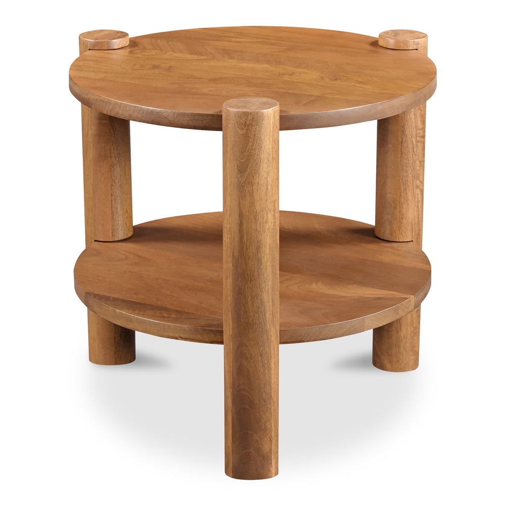 Moe's Home Olsen Vintage Accent Table - Timeless Mango Wood Design With Open Storage And Rustic Elegance Brown Solid Mango Wood Jd-1087-03