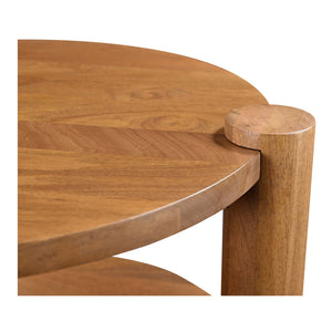 Moe's Home Olsen Vintage Accent Table - Timeless Mango Wood Design With Open Storage And Rustic Elegance Brown Solid Mango Wood Jd-1087-03