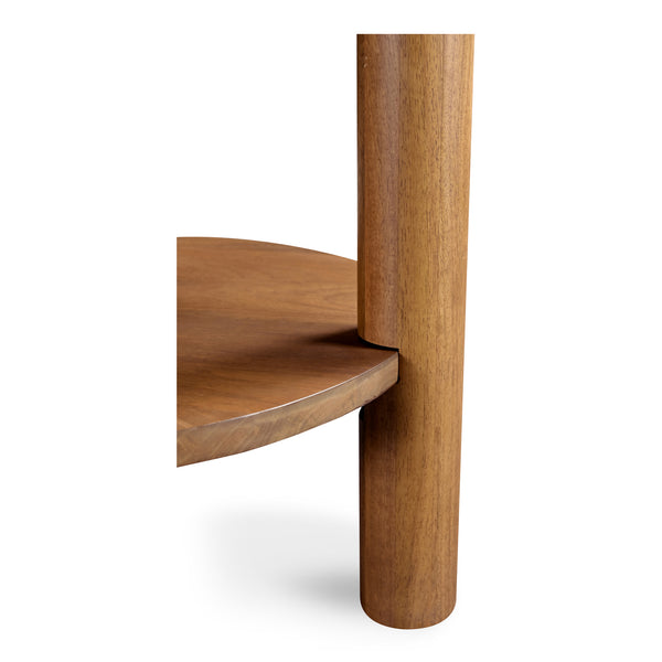 Moe's Home Olsen Vintage Accent Table - Timeless Mango Wood Design With Open Storage And Rustic Elegance Brown Solid Mango Wood Jd-1087-03