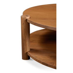 Moe's Home Olsen Coffee Table: Timeless Vintage Charm With Solid Mango Wood And Open Storage For Every Space Brown Solid Mango Wood Jd-1088-03