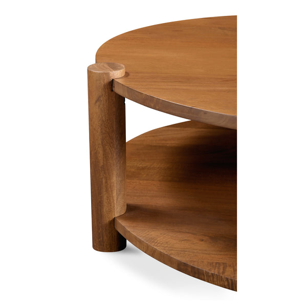 Moe's Home Olsen Coffee Table: Timeless Vintage Charm With Solid Mango Wood And Open Storage For Every Space Brown Solid Mango Wood Jd-1088-03