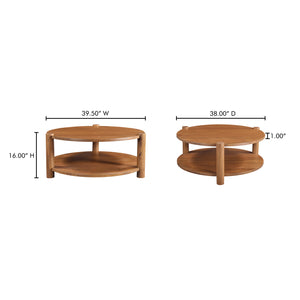 Moe's Home Olsen Coffee Table: Timeless Vintage Charm With Solid Mango Wood And Open Storage For Every Space Brown Solid Mango Wood Jd-1088-03