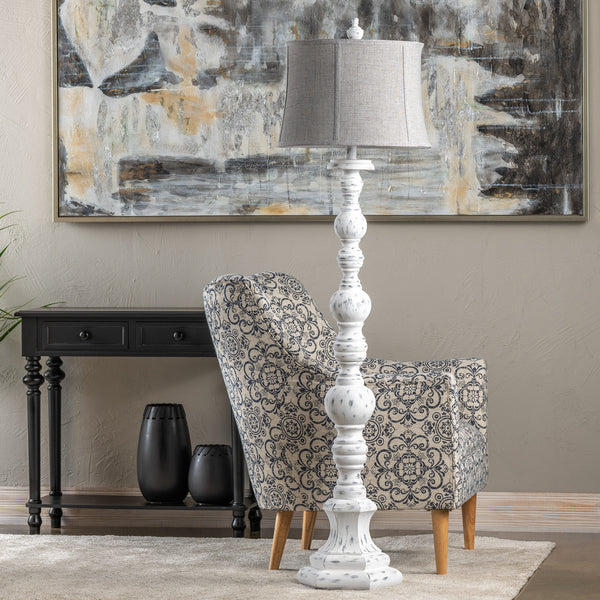 Penelope Resin Floor Lamp JDAVP1174WH Crestview Collection