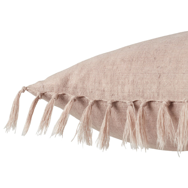 Jaipur Living Jaipur Living Linen Tassel Throw Pillow Bohemian Blush Square Down Insert Indoor PLW103924