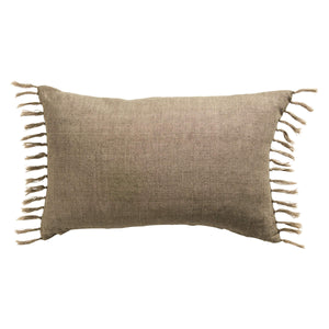 Jaipur Living Jaipur Living Linen Lumbar Pillow with Tassel Trim Bohemian Sage Sofa Accent PLW103895