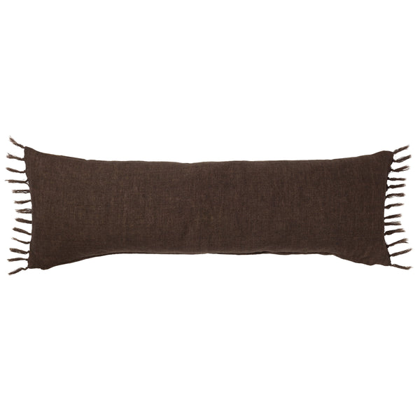 Jaipur Living Jaipur Living Majere Brown Linen Throw Pillow with Knotted Tassel Trim Boho Square PLW103898