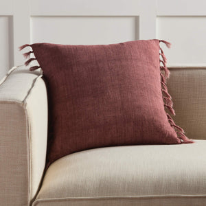 Jaipur Living Jaipur Living Majere Linen Tassel Trim Throw Pillow Bohemian Blush Square Accent PLW103900