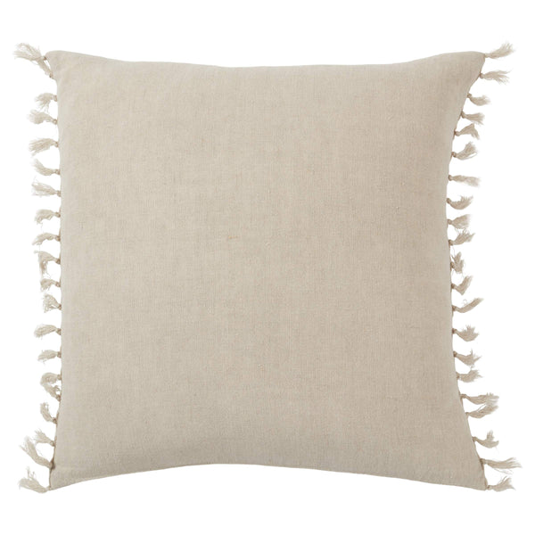 Jaipur Living Jaipur Living Linen Throw Pillow with Knotted Tassel Fringe Bohemian Square Down Insert PLW103950