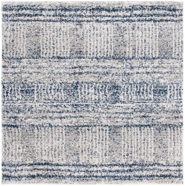 Safavieh Jericho Shag Area Rug - Luxurious Navy And Ivory Round Design For Timeless Elegance In Any Room Navy ,Ivory Polyester Jer100n-4r