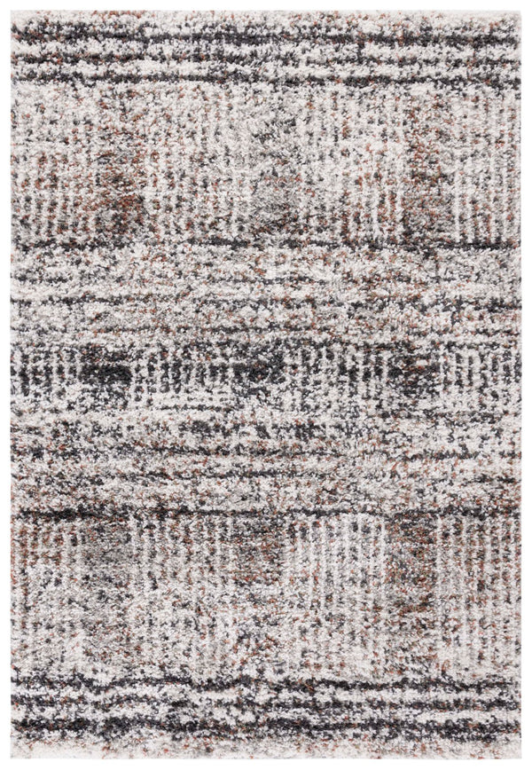 Safavieh Jericho Shag Area Rug - Luxurious Navy And Ivory Round Design For Timeless Elegance In Any Room Black ,Rust Polyester Jer100z-3r