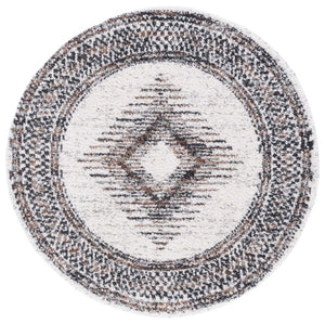 Safavieh Jericho Luxurious Power Loomed Shag Rug - Elegant Turkish Design For Sophisticated Home Decor Black ,Rust Polyester Jer110z-3