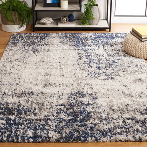 Safavieh Jericho Shag Area Rug - Contemporary Turkish Design For Elegant Home Décor And Comfort Underfoot Ivory ,Navy Polyester Jer112a-10
