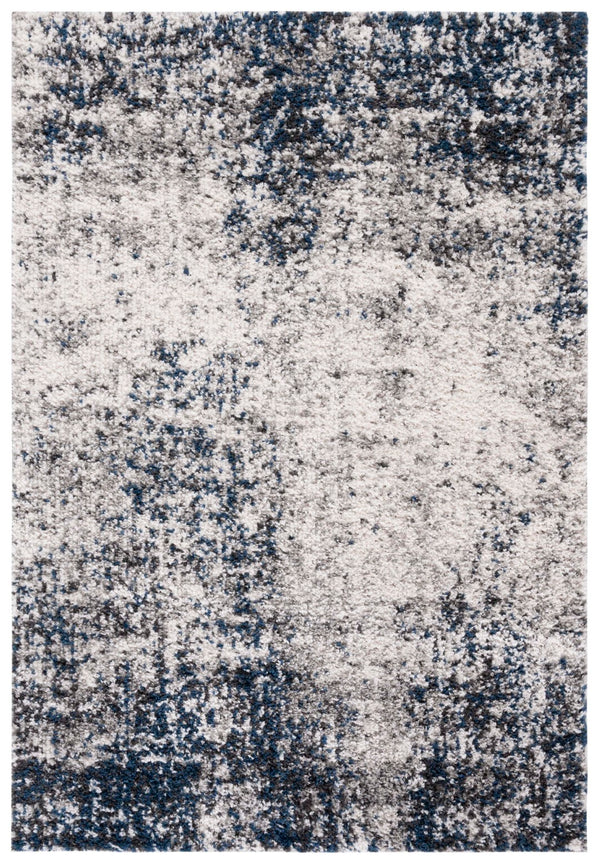 Safavieh Jericho Shag Area Rug - Contemporary Turkish Design For Elegant Home Décor And Comfort Underfoot Ivory ,Navy Polyester Jer112a-10