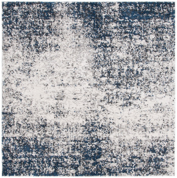 Safavieh Jericho Shag Area Rug - Contemporary Turkish Design For Elegant Home Décor And Comfort Underfoot Ivory ,Navy Polyester Jer112a-10
