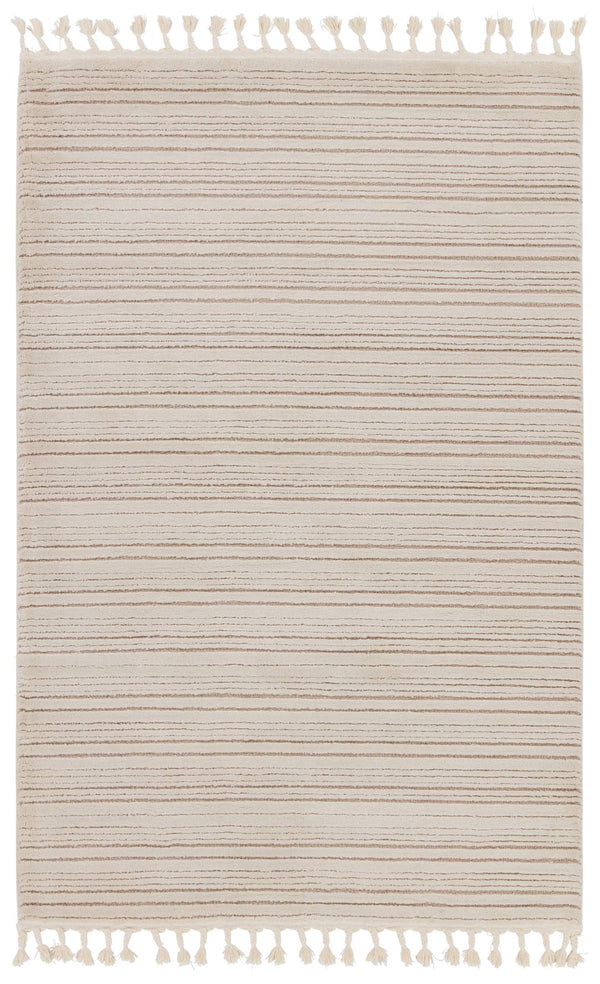 Jaipur Living Vibe by Jaipur Living Khoda Striped Polypropylene Shag Rug with Braided Fringe Detail 7'6" X 10' RUG154682