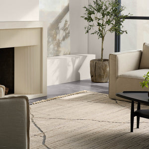 Jaipur Living Vibe by Jaipur Living Sachi Trellis Semi Shag Rug Cream Gray Polypropylene Blend 8'10" X 12' RUG154689