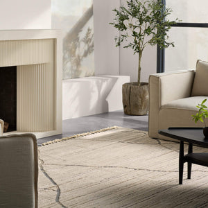 Jaipur Living Vibe by Jaipur Living Sachi Trellis Semi Shag Rug Cream Gray Polypropylene Blend 8'10" X 12' RUG154689