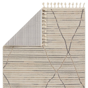 Jaipur Living Vibe by Jaipur Living Sachi Trellis Semi Shag Rug Cream Gray Polypropylene Blend 8'10" X 12' RUG154689