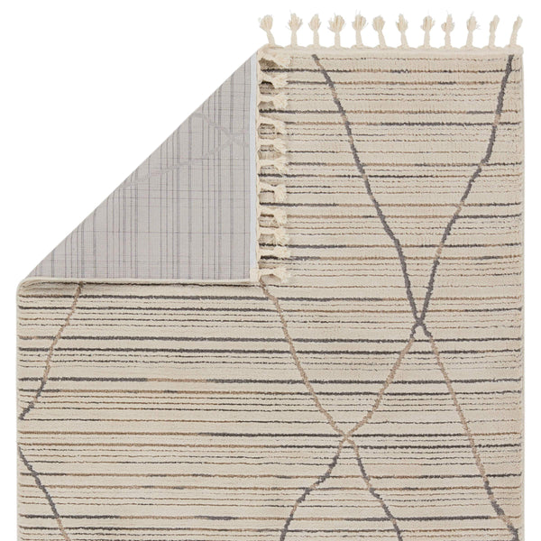 Jaipur Living Vibe by Jaipur Living Sachi Trellis Semi Shag Rug Cream Gray Polypropylene Blend 8'10" X 12' RUG154689
