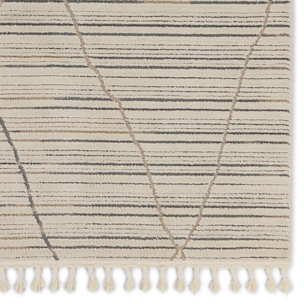 Jaipur Living Vibe by Jaipur Living Sachi Trellis Semi Shag Rug Cream Gray Polypropylene Blend 8'10" X 12' RUG154689