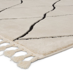 Jaipur Living Vibe by Jaipur Living Treble Bohemian Trellis Semi Shag Rug for Room Foyer 7'6" X 10' RUG154694