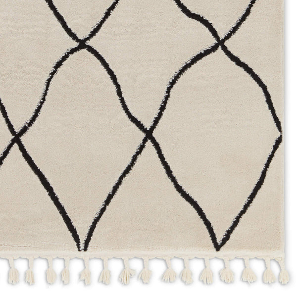 Jaipur Living Vibe by Jaipur Living Treble Bohemian Trellis Semi Shag Rug for Room Foyer 7'6" X 10' RUG154694