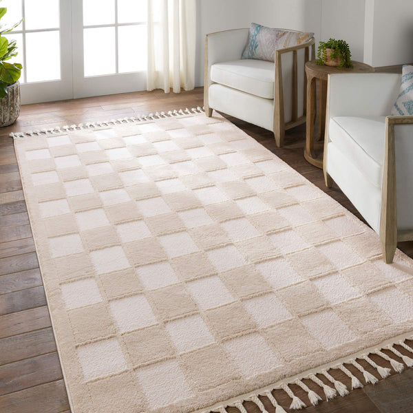 Jaipur Living Vibe by Jaipur Living Catanza Geometric High-low Pile Moroccan Fringe Runner Rug 5'X7' RUG156934