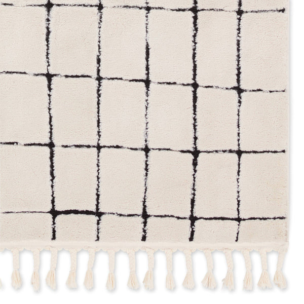 Jaipur Living Vibe by Jaipur Living Align Moroccan Grid High-low Pile Runner Rug for Hallways 10'X14' RUG156944
