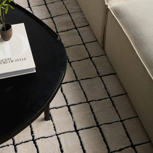 Jaipur Living Vibe by Jaipur Living Align Moroccan Grid High-low Pile Runner Rug for Hallways 10'X14' RUG156944