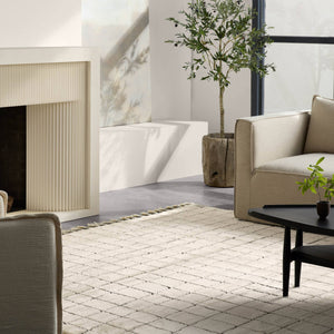 Jaipur Living Vibe by Jaipur Living Align Moroccan Grid High-low Pile Runner Rug for Hallways 10'X14' RUG156944