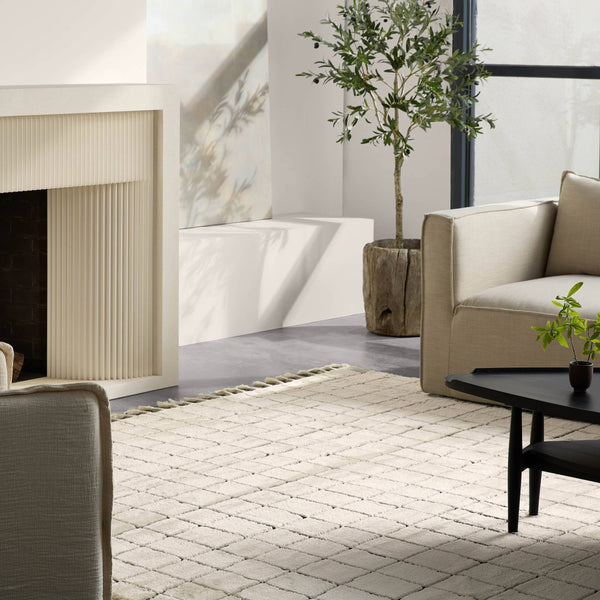 Jaipur Living Vibe by Jaipur Living Align Moroccan Grid High-low Pile Runner Rug for Hallways 10'X14' RUG156944