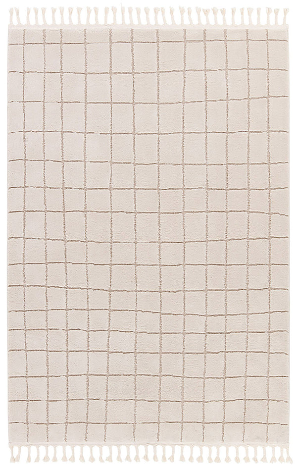 Jaipur Living Vibe by Jaipur Living Anton Geometric High Low Pile Indoor Rug with Braided Fringe 2'5"X10' RUG158954