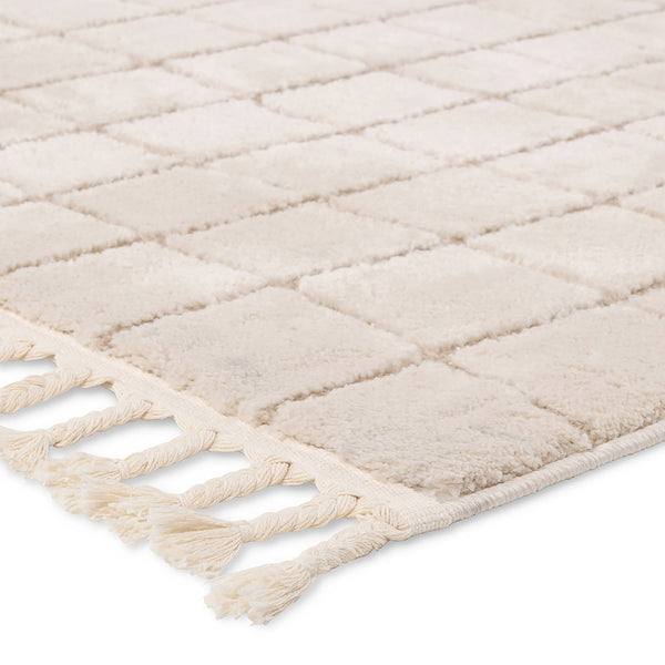 Jaipur Living Vibe by Jaipur Living Anton Geometric High Low Pile Indoor Rug with Braided Fringe 2'5"X10' RUG158954