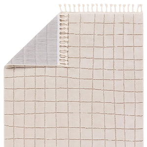 Jaipur Living Vibe by Jaipur Living Anton Geometric High Low Pile Indoor Rug with Braided Fringe 2'5"X10' RUG158954