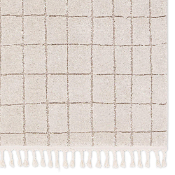 Jaipur Living Vibe by Jaipur Living Anton Geometric High Low Pile Indoor Rug with Braided Fringe 2'5"X10' RUG158954
