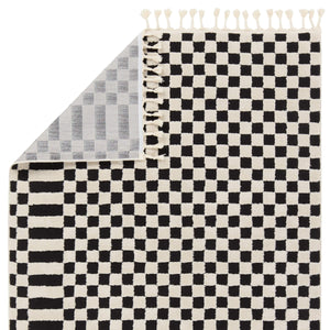 Jaipur Living Vibe by Jaipur Living Casa Moroccan Geometric Semi-shag Rug for Rooms Cream/Black 10'3"X14' RUG158990