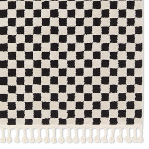 Jaipur Living Vibe by Jaipur Living Casa Moroccan Geometric Semi-shag Rug for Rooms Cream/Black 10'3"X14' RUG158990