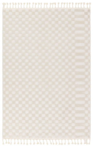 Jaipur Living Vibe by Jaipur Living Casa Moroccan Geometric Semi-shag Rug for Rooms Cream/Beige 6'3"X9'6" RUG158994