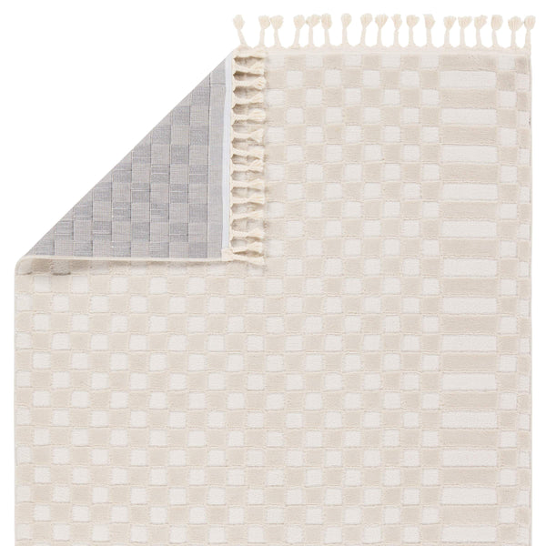 Jaipur Living Vibe by Jaipur Living Casa Moroccan Geometric Semi-shag Rug for Rooms Cream/Beige 6'3"X9'6" RUG158994
