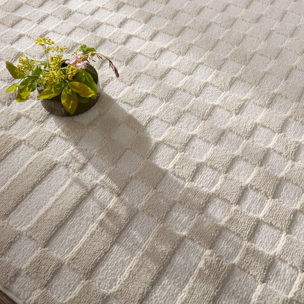 Jaipur Living Vibe by Jaipur Living Casa Moroccan Geometric Semi-shag Rug for Rooms Cream/Beige 6'3"X9'6" RUG158994