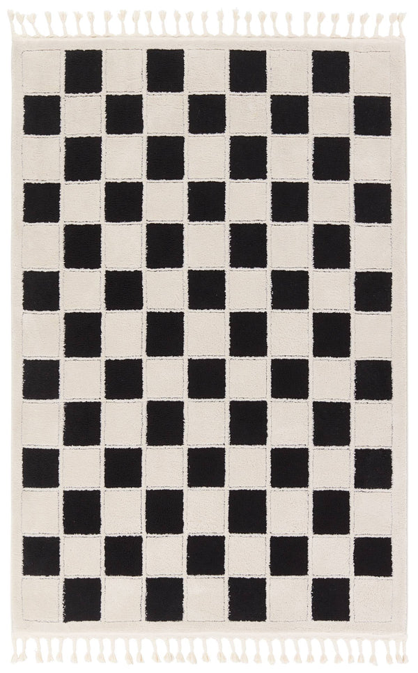 Jaipur Living Vibe by Jaipur Living Nicia Bohemian Geometric Rug with Fringe Trim and High Low Pile 7'6"X10' RUG159011
